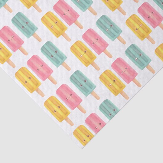 Summer Ice Cream Sticks Seidenpapier (Ausschnitt)