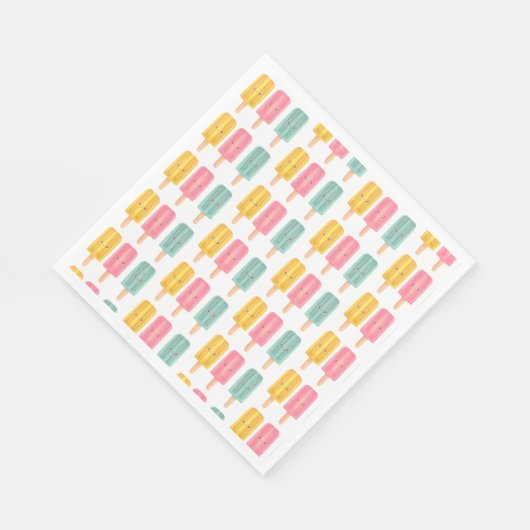 Summer Ice Cream Sticks Serviette (Ecke)