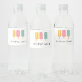 Summer Ice Cream Sticks Wasserflaschenetikett (Flaschen)