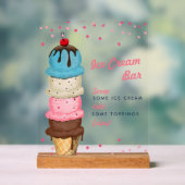 Summer Ice Creme Bar Acrylschild (Neutral)