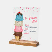 Summer Ice Creme Bar Acrylschild (Winkel)