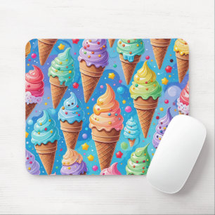 Summer Ice Creme Cone Collection Mousepad