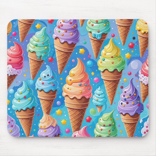 Summer Ice Creme Cone Collection Mousepad (Vorne)