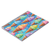 Summer Ice Creme Cone Collection Notizblock (Linke Seite)