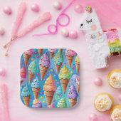 Summer Ice Creme Cone Collection Pappteller (Party)