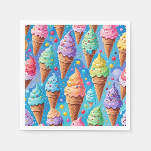 Summer Ice Creme Cone Collection Serviette (Vorderseite)