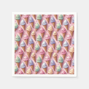 Summer Ice Creme Cone Collection Serviette
