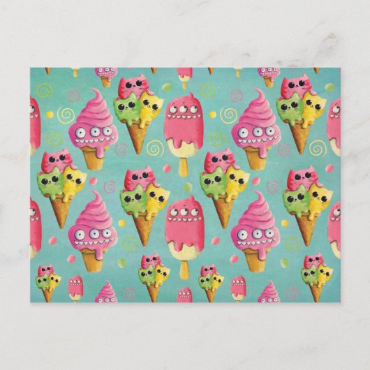 Summer Ice Creme Mix Postkarte (Vorderseite)