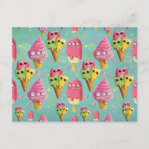 Summer Ice Creme Mix Postkarte
