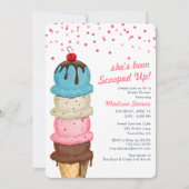 Summer Ice Creme Modernes Brautparty Wasserfarbe I Einladung (Vorderseite)