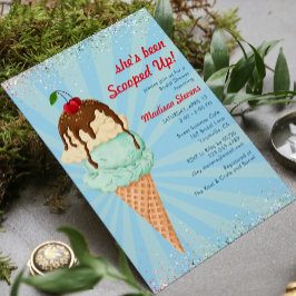 Summer Ice Creme Modernes Brautparty Wasserfarbe I Einladung