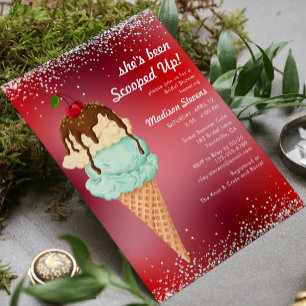 Summer Ice Creme Modernes Brautparty Wasserfarbe I Einladung