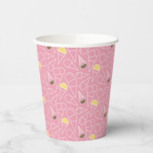 Summer Ice Creme Muster Pappbecher (Links)