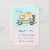 Summer Ice Creme Truck Geburtstagsparty Danke (Vorne/Hinten)