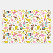 Summer Ice Creme Wrapping Paper Set 3 Geschenkpapier Set (Vorderseite 2)