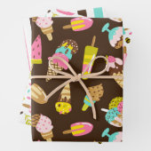 Summer Ice Creme Wrapping Paper Set 3 Geschenkpapier Set (Beispiel)