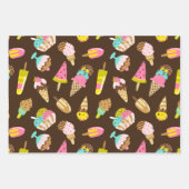 Summer Ice Creme Wrapping Paper Set 3 Geschenkpapier Set (Vorderseite)