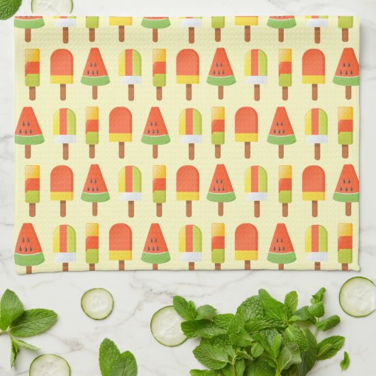 Summer Ice Lollies Pattern Geschirrtuch (Gefaltet)
