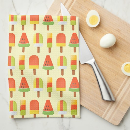 Summer Ice Lollies Pattern Geschirrtuch (Viertel Falte)