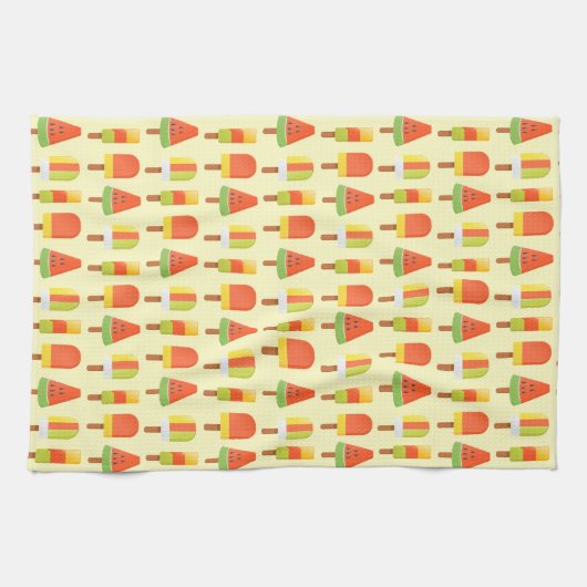 Summer Ice Lollies Pattern Geschirrtuch (Horizontal)