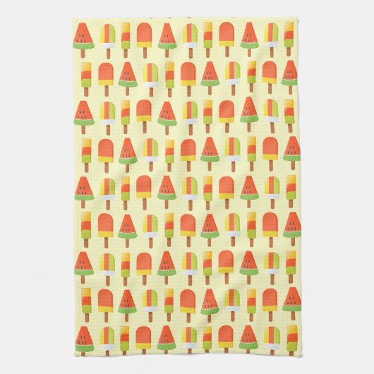Summer Ice Lollies Pattern Geschirrtuch (Vertikal)