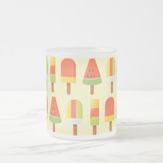 Summer Ice Lollies Pattern Mattglastasse (Mittel)