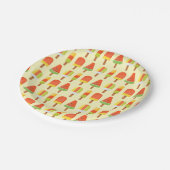 Summer Ice Lollies Popsicles-Muster Pappteller (Schrägansicht)