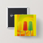 Summer Ice Pops Trio Bright Popsicles Button (Vorne & Hinten)