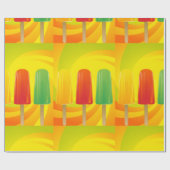 Summer Ice Pops Trio Bright Popsicles Geschenkpapier (Flach)