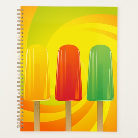 Summer Ice Pops Trio Bright Popsicles Planer (Vorderseite)
