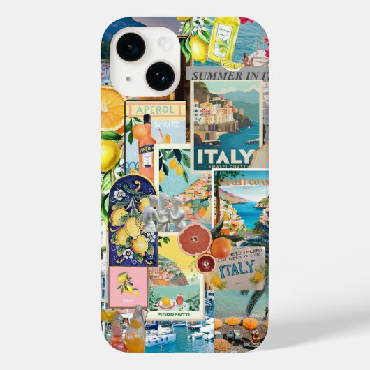 Summer In ITALY, Fruity European Summer Collage Case-Mate iPhone Hülle (Rückseite)