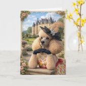  Summer Is In The Air, Poodle Blank Card Karte (Gelbe Blume)