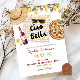 Summer Italian Ciao Bella Brautparty Einladung