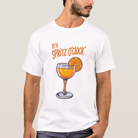 Summer Italian Vibe: Es ist Spritz O'Clock T-Shirt (Vorderseite)