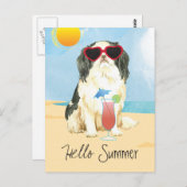 Summer japan Chin Postcard Postkarte (Vorne/Hinten)