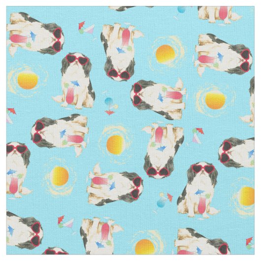 Summer Japanese Chin Fabric Stoff (Nahaufnahme)