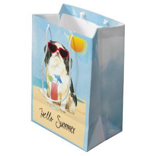 Summer Japanese Chin Medium Geschenktasche Mittlere Geschenktüte