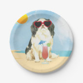 Summer Japanese Chin Paper Plate Pappteller (Vorderseite)