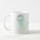 Summer Jellyfish Watercolor Ocean Design Kaffeetasse (Links)
