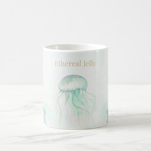 Summer Jellyfish Watercolor Ocean Design Kaffeetasse (Mittel)