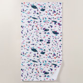 Summer Joy Terrazzo Farbenfrohe Unterhaltung Strandtuch (Vorderseite)