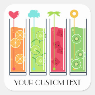 Summer Juices Custom Text Aufkleber