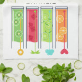 Summer Juices individuelle Name Küchentuch (Gefaltet)