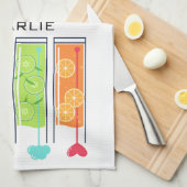 Summer Juices individuelle Name Küchentuch (Viertel Falte)