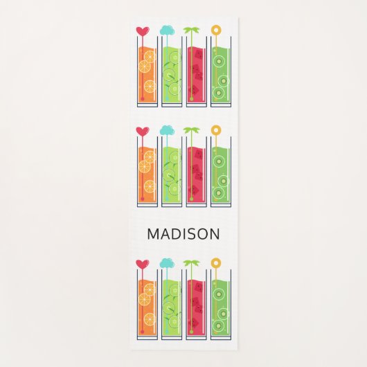 Summer Juices individuelle Name Yoga Mat Yogamatte (Vorderseite)