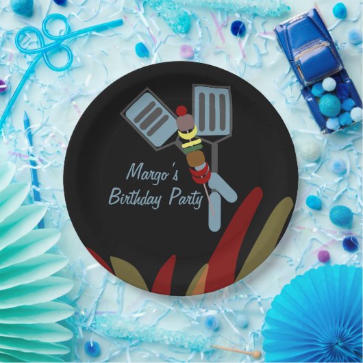 Summer Kabobs Cookout Park Geburtstag Pappteller (Party)