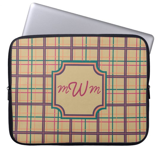 Summer Kariert Laptop Sleeve (Vorderseite)
