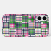 Summer Kariert Pink Madras Patchwork Case-Mate iPhone Hülle (Rückseite (Horizontal))