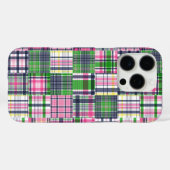 Summer Kariert Pink Madras Patchwork Case-Mate iPhone Hülle (Rückseite (Horizontal))