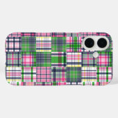 Summer Kariert Pink Madras Patchwork Case-Mate iPhone Hülle (Rückseite (Horizontal))